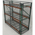 Beastwire By Spaceguard 4-Sided Pallet Rack Enclosure W/Bi-Parting Doors, 96" W X 42"D X 96"H RS4B084208